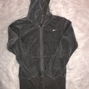 Nike velour zip up